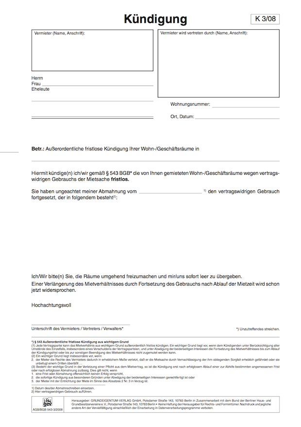 GRUNDEIGENTUM VERLAG MIETVERTRAG PDF